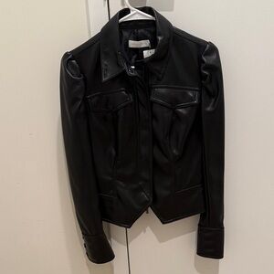 NWT Jonathan Simkhai Leather Jacket - black